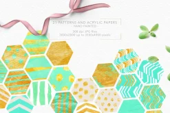 Mint & Gold Geometry Collection
