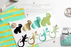 Mint & Gold Geometry Collection