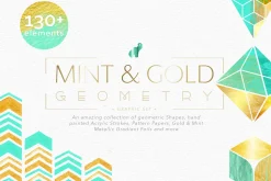 Mint & Gold Geometry Collection
