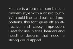 Mirante Elegant Font Family