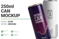 250ml Slim Can Mockup
