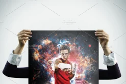 MMA Boxer Poster Print Template
