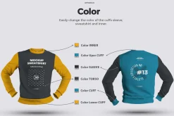 8 Mockups Mens 3D Sweatshirt