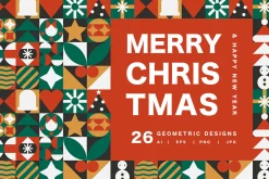 Modern Christmas Mosaic Design Set
