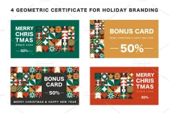 Modern Christmas Mosaic Design Set