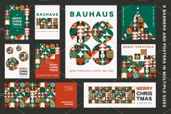 Modern Christmas Mosaic Design Set