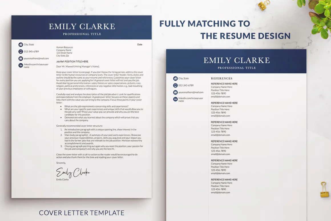 Modern Executive Resume CV Template