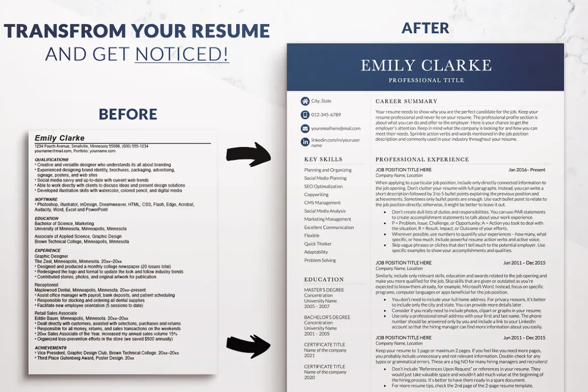 Modern Executive Resume CV Template