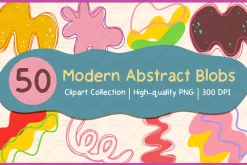 Modern Abstract Blobs Clipart Set