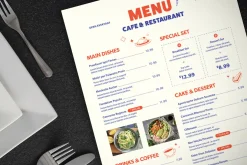 Modern Cafe Menu Template
