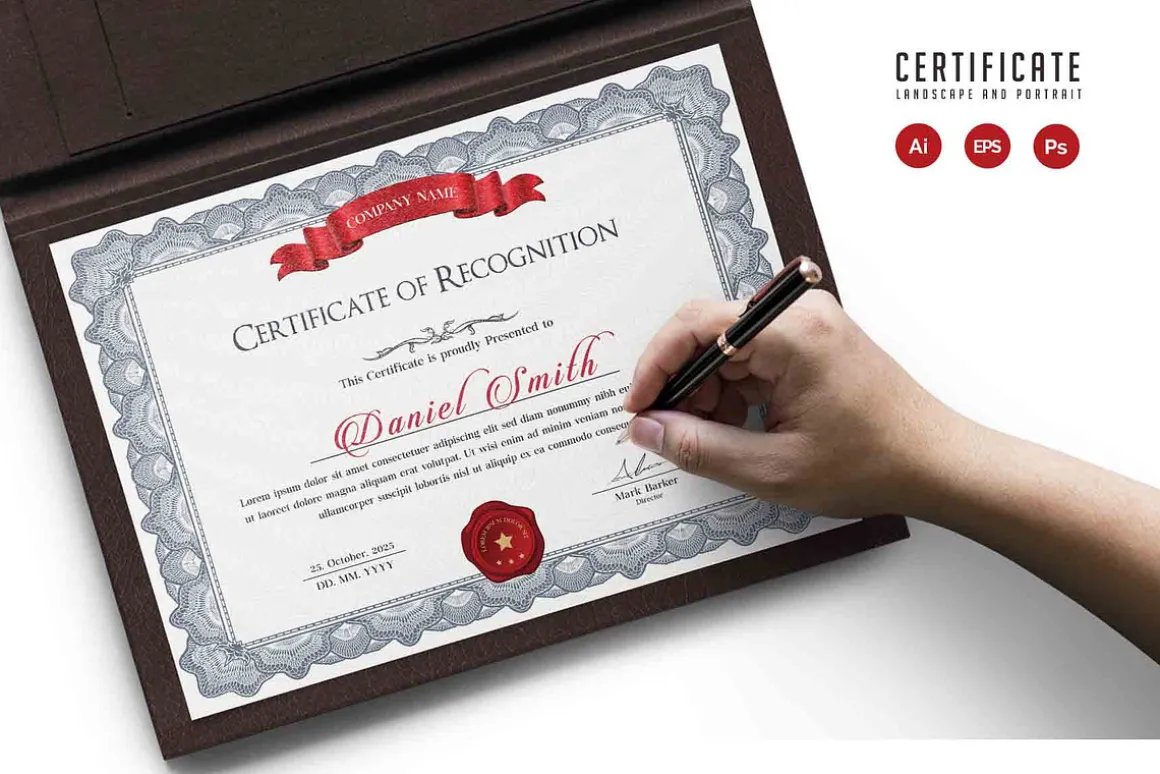 187. Modern Certificate Template
