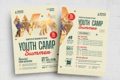 Modern Church Youth Camp Flyer