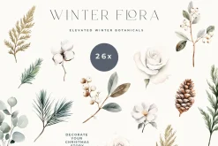 Modern Nordic Christmas Watercolor