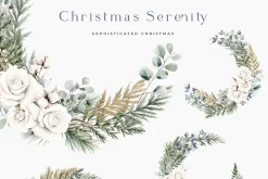 Modern Nordic Christmas Watercolor