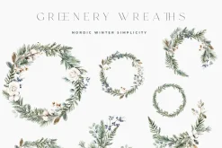 Modern Nordic Christmas Watercolor
