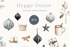 Modern Nordic Christmas Watercolor