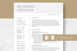 Modern Resume Template - Katherine