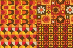 Mod Orange Brown Patterns