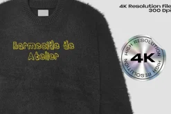 Mohair sweater jumper mockup