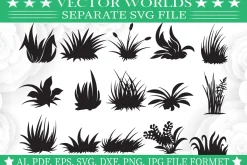 Monochrome Grass Svg, Grass Svg