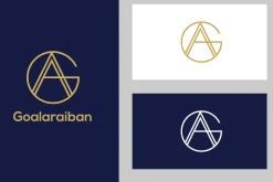 Monogram icon logo GA or AG