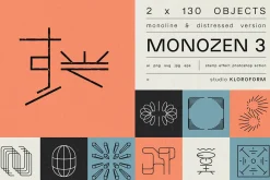 Monozen 3 - 130 abstract icons