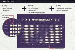 2026 Moon Calendar. North Hem
