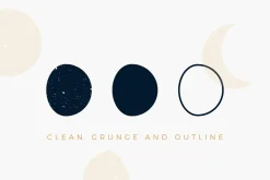Moon Phases Clipart Set