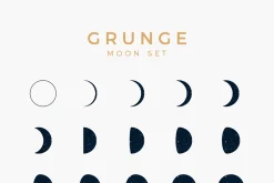 Moon Phases Clipart Set