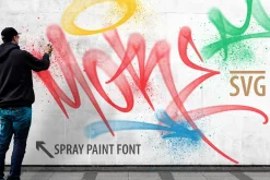 More | Graffiti Spray Paint SVG Font