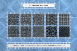 Mosaic Tile Procreate Brushes
