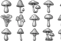 Mushroom Illustration Collection Set