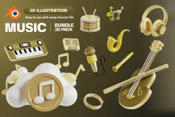 Music 3D Icon Pack