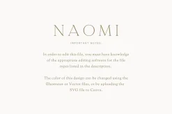 Naomi Hand-Illustrated Wedding Crest