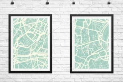 Naples Italy City Map in Retro Style