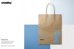 Natural Kraft Shopping Bag 3 Mockup