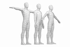 Natural Male in 3 Modeling Poses