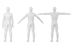 Natural Male in 3 Modeling Poses