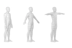 Natural Male in 3 Modeling Poses