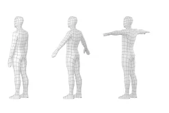 Natural Male in 3 Modeling Poses