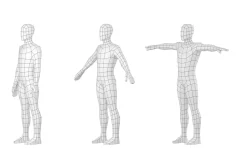 Natural Male in 3 Modeling Poses