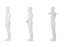 Natural Male in 3 Modeling Poses