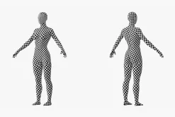 Natural Female 01 A-Pose Base Mesh