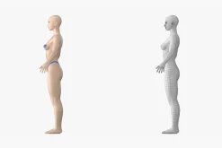 Natural Female 01 A-Pose Base Mesh