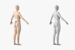 Natural Female 01 A-Pose Base Mesh