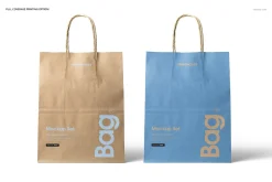 Natural Kraft Shopping Bag 3 Mockup
