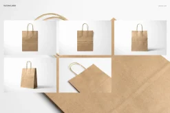 Natural Kraft Shopping Bag 3 Mockup