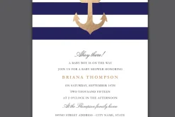 Nautical Navy Baby Shower Invite