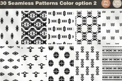 30 Navajo Minimal Vector Patterns