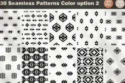 30 Navajo Minimal Vector Patterns